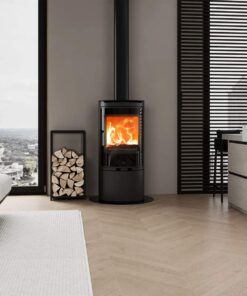 Poêle à bois Jolly Mec Clipper dans un salon